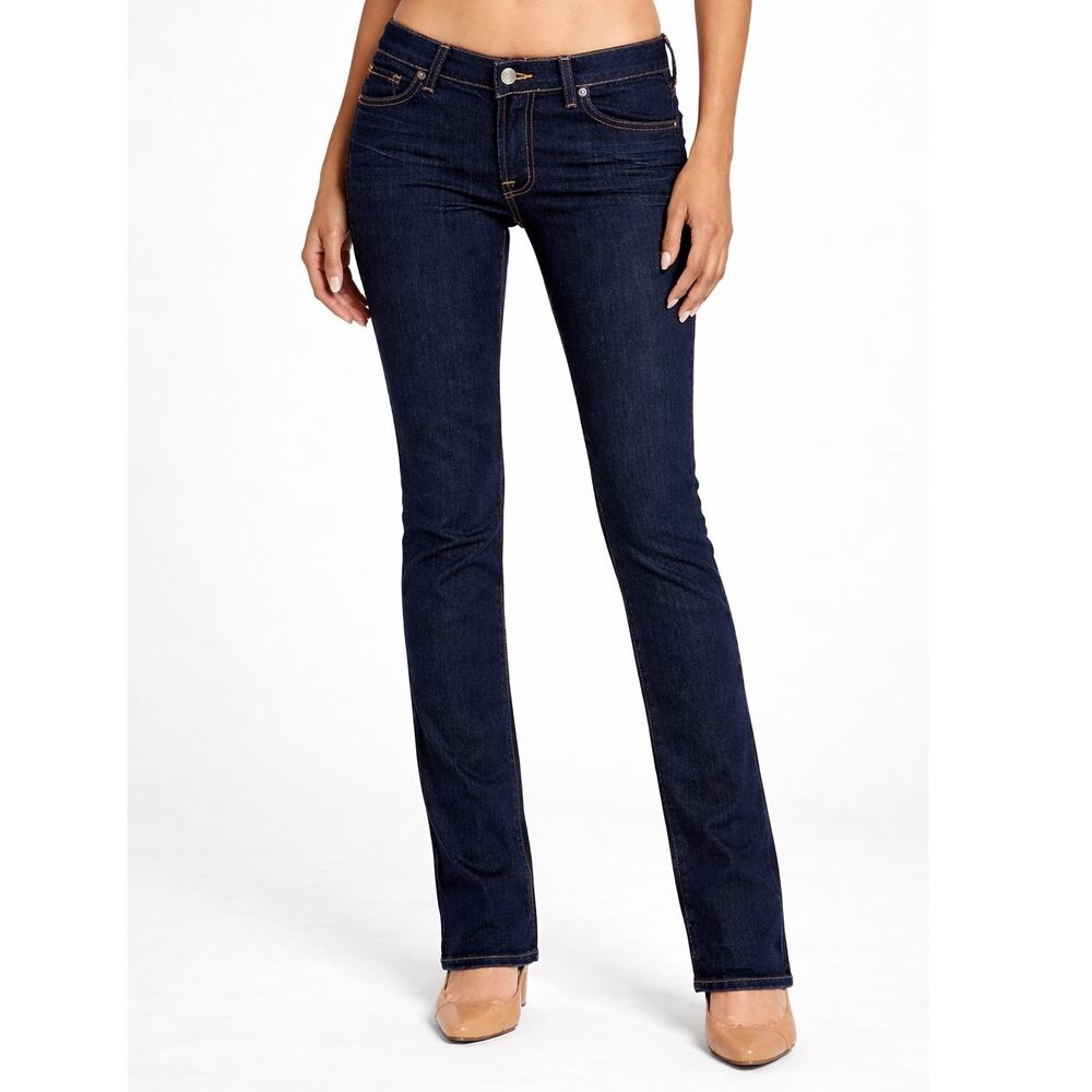 J Brand Elongating Straight Leg Jeans Size 24 Tall / Long Mid Rise Stretch Dark